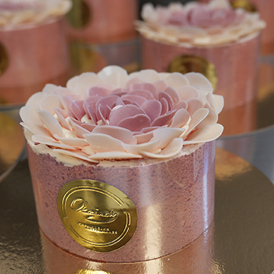 Pivoine rose mini format à la framboise