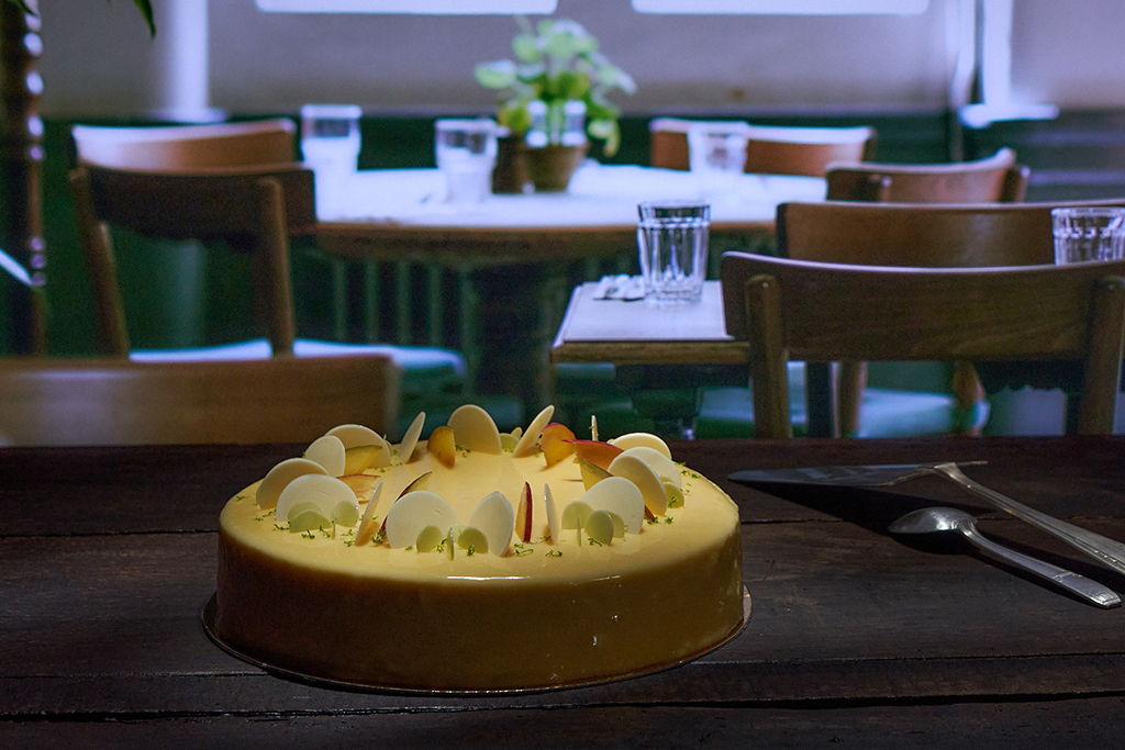 mousse mangue sur biscuit citron vert