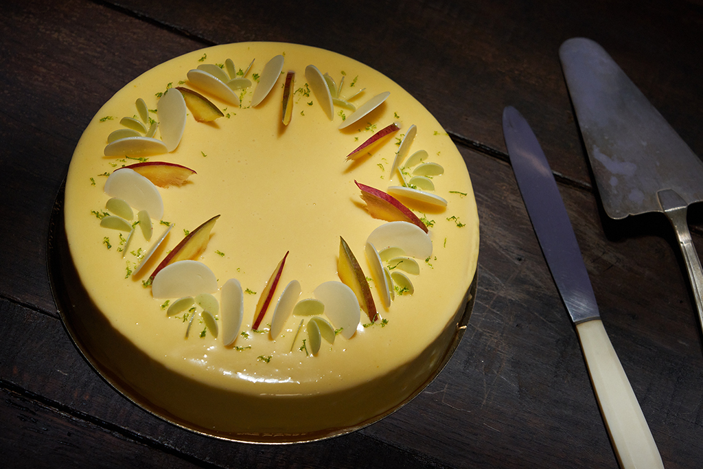 Mousse mangue sur son biscuit citron
