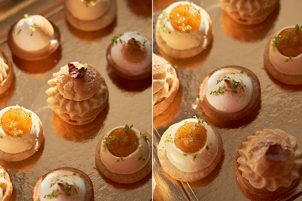 Montage de 2 photos de mignardises