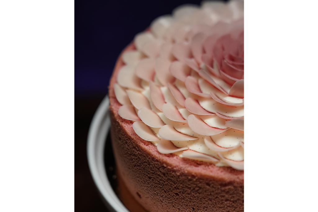 pivoine rose biscuit cuiller framboise