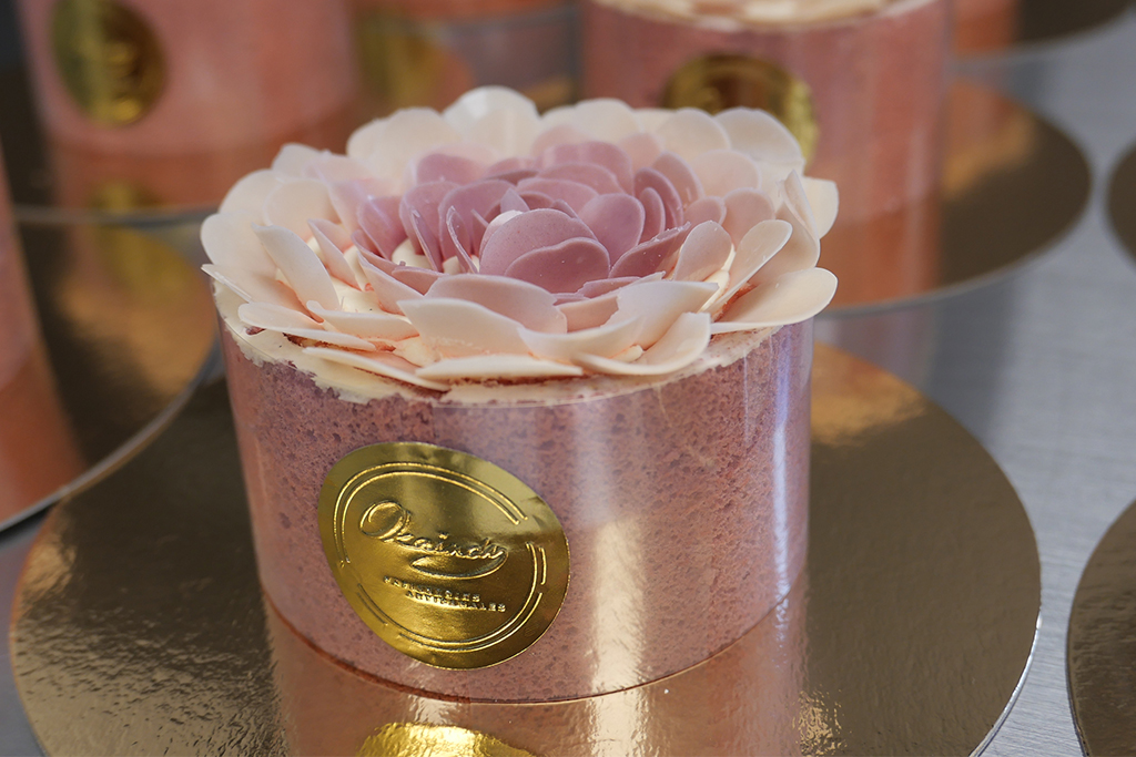 Petit format pivoine rose mousse framboise