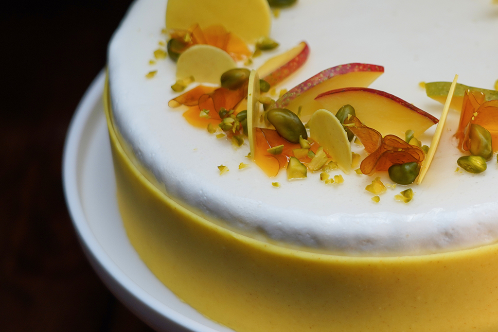 Soleil d'hiver financier citron vert coeur mangue-passion