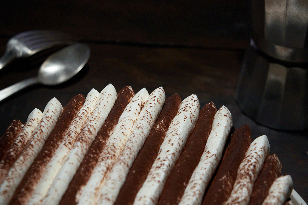 tiramisu café et mascarpone avec ganache au chocolat